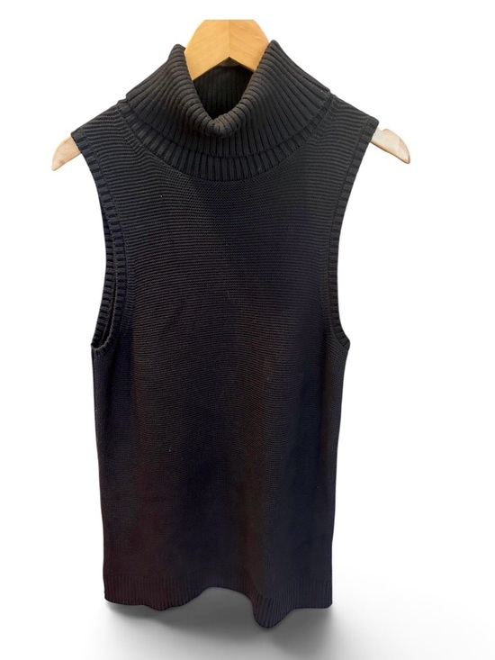 J. Crew Tops - J.Crew Black Sleeveless Turtleneck Ribbed Sweater Tunic Top Size Medium NWT